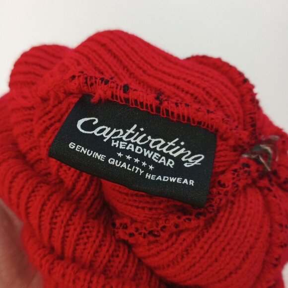 Captivating Headwear Cuff Beanie Hat Red University of Utah One Size - Picture 12 of 12